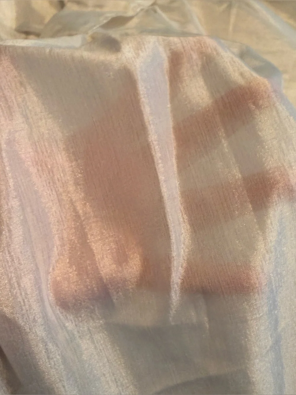 Drapes Pinch Pleat Sheer JCPenney White Curtain Pair 46x83” Vintage Sateen